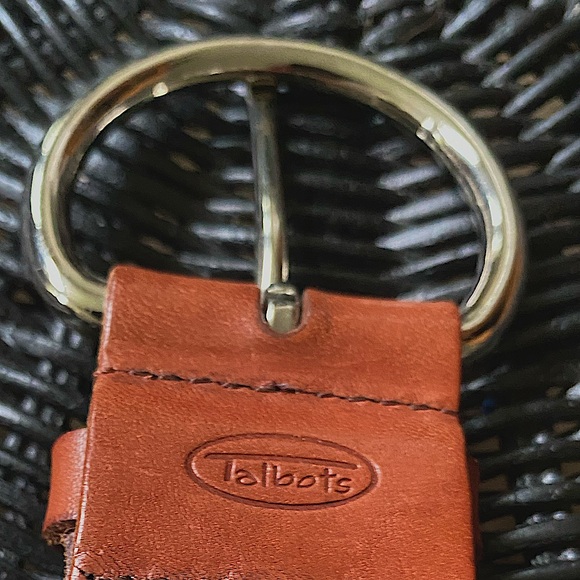 Talbots Accessories - Talbots 100% Genuine Leather Brown Woven Belt Size S (39”)